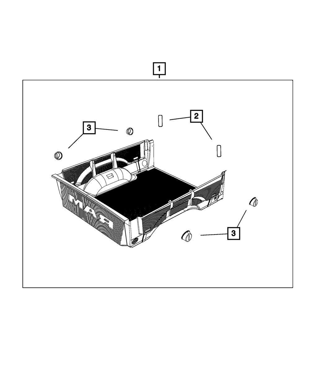 Bed Liner Kit, Under-The-Rail (Ram's Head -- Dually), 6.4' Bed