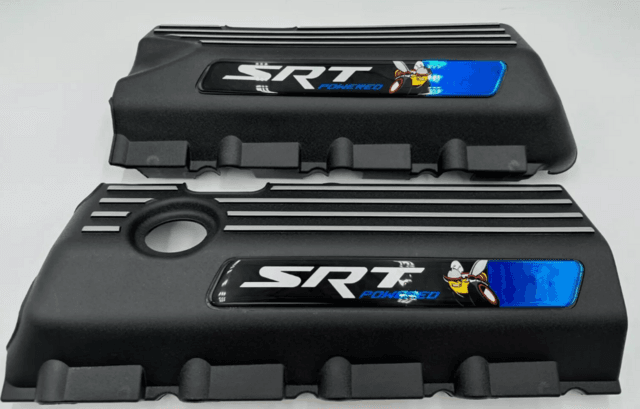 Challenger Charger Durango Engine Half Covers Powered By SRT 2 Pcs Blue