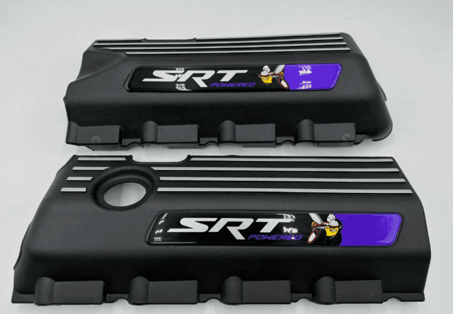 Challenger Charger Durango Engine Half Covers Powered By SRT 2 Pcs Purple