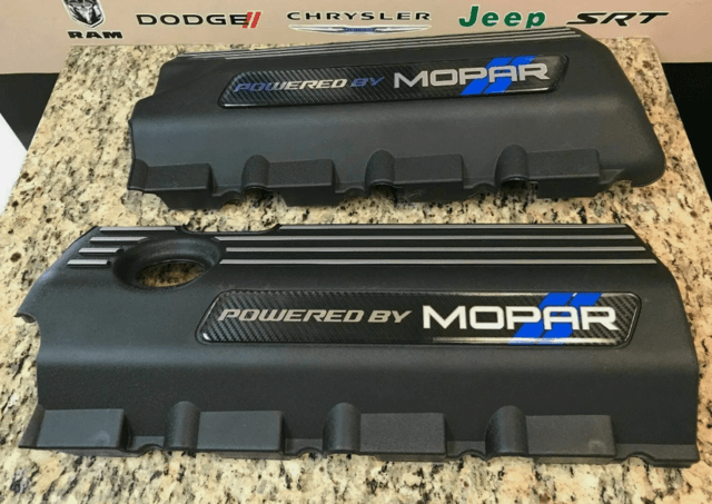 Challenger Charger 345 Hemi Engine Cover Valve Powered By Mopar CF 2 Pcs Blue