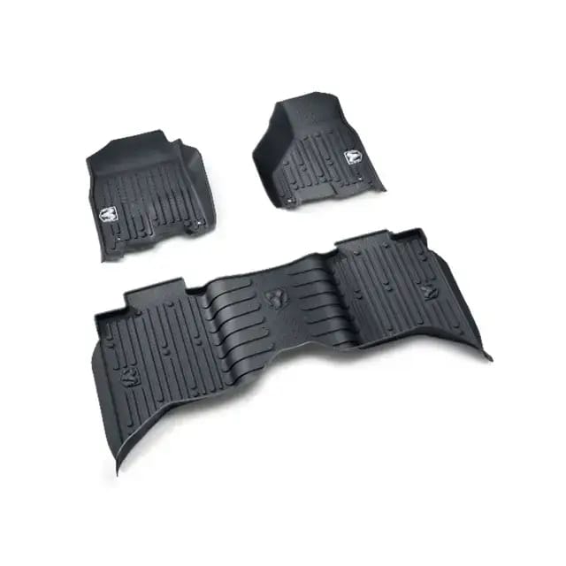 All-Weather Floor Mats, Bucket-Style, Quad Cab, Black