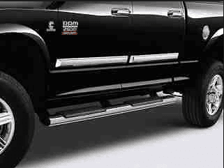 Tubular Side Steps Chrome Aluminum Cab Length For Quad Cab