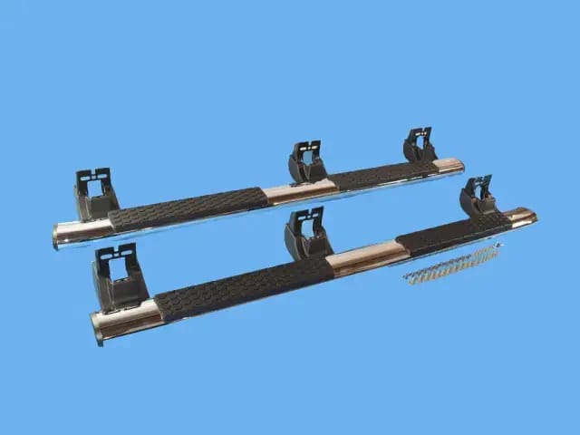 Tubular Side Steps Chrome Aluminum Cab Length For Quad Cab thumbnail 6