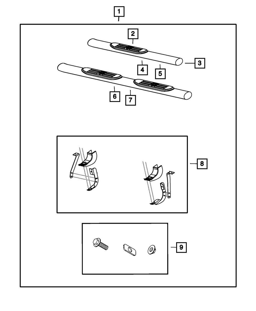 Tubular Side Step Kit