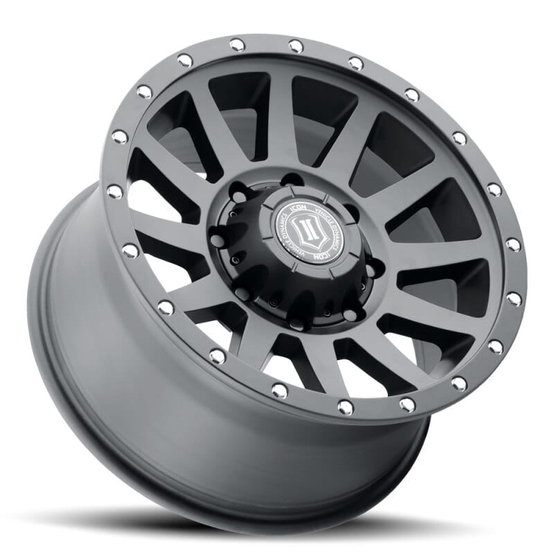 ICON Compression HD 18x9 8x165.1 12mm Offset 5.5in BS - Satin Black Wheel thumbnail 3