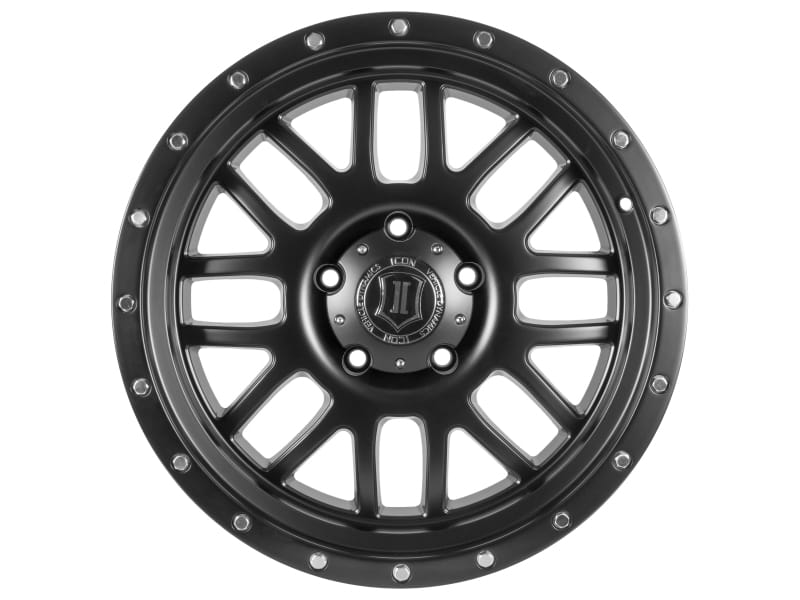 ICON Alpha 20x9 8x6.5 19mm Offset 5.75in BS 125.2mm Bore Satin Black Wheel thumbnail 2