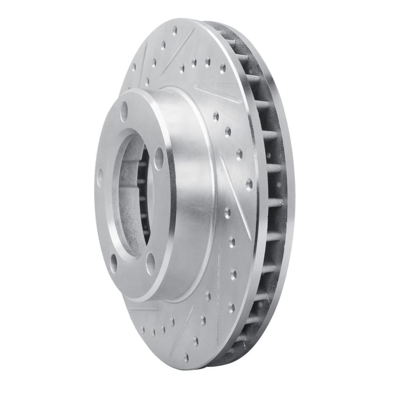 R1 80-93 Dodge W100 Front Left Drilled & Slotted Silver Brake Rotor thumbnail 2