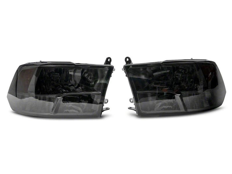 Raxiom 09-18 Dodge RAM 1500 Axial OEM Rep Headlights w/ Dual Bulb- Chrome Housing (Smoked Lens ) thumbnail 2