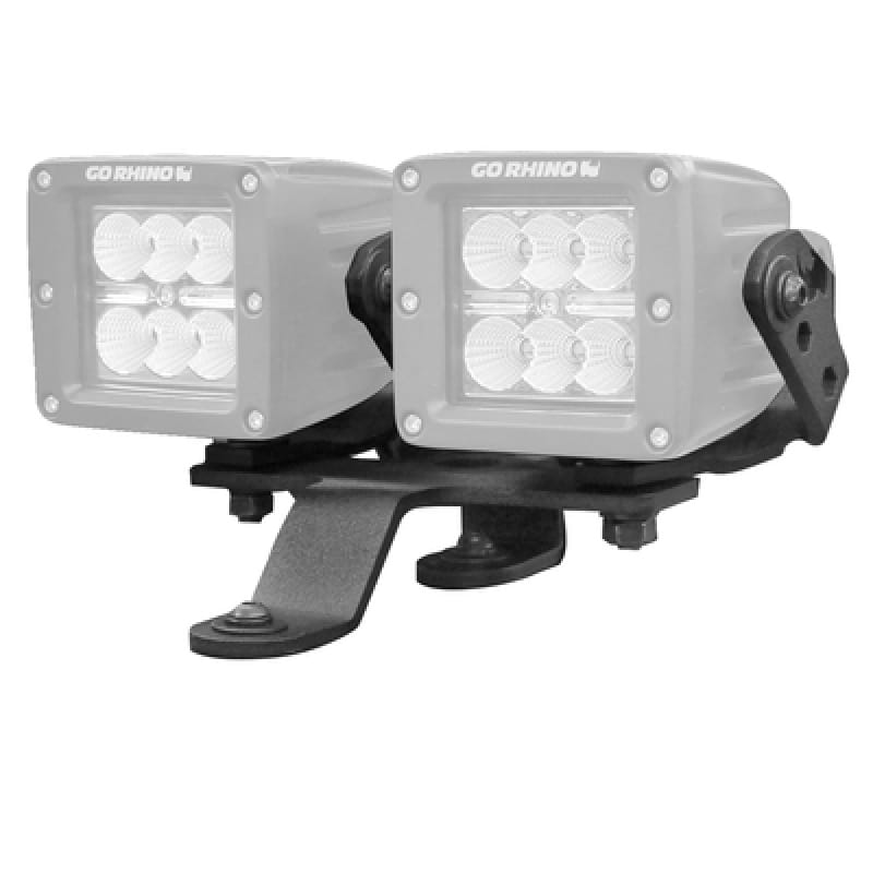 Go Rhino 18-20 Jeep Wrangler JL/JLU/Gladiator JT Light Mount - Two 3in Cubes - 730230T thumbnail 3