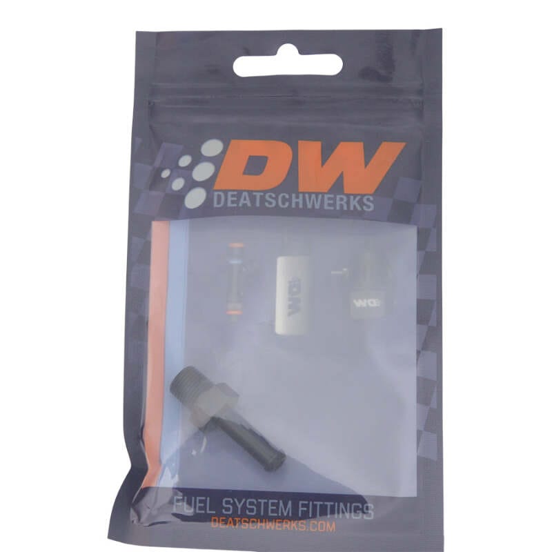 DeatschWerks 1/8in NPT Male Thread 1/4in Hose Barb - Anodized Matte Black thumbnail 2