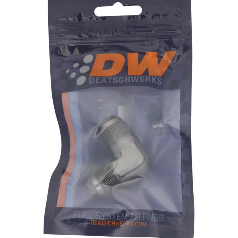 DeatschWerks 8AN Male Flare To 8AN Male Flare 90-Degree Coupler Fitting thumbnail 2