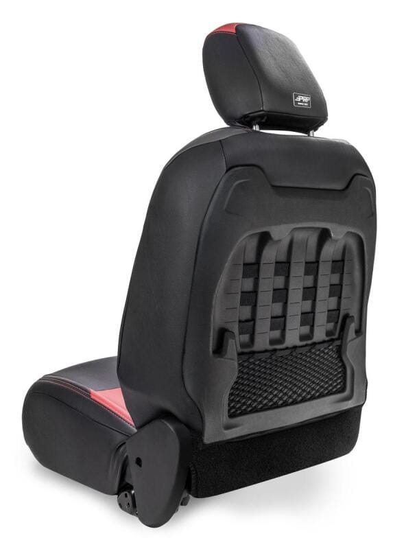 PRP 2018+ Jeep Wrangler JL/2 door/Rubicon  Front Seat Covers (Pair) - Black with Red Stitching thumbnail 2