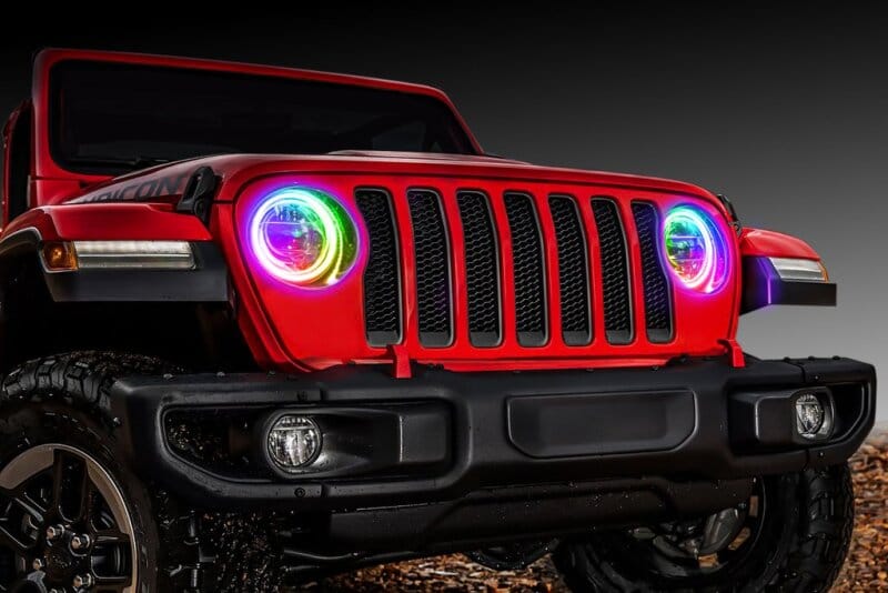 Oracle Jeep Wrangler JL/JT LED Surface Mount Headlight Halo Kit - w/ Simple Controller