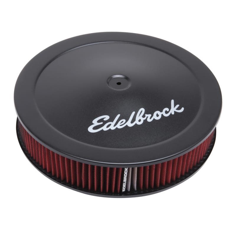 Edelbrock Air Cleaner Pro-Flo Series Round 14 In Diameter Cloth Element 3/8Indropped Base Black thumbnail 3