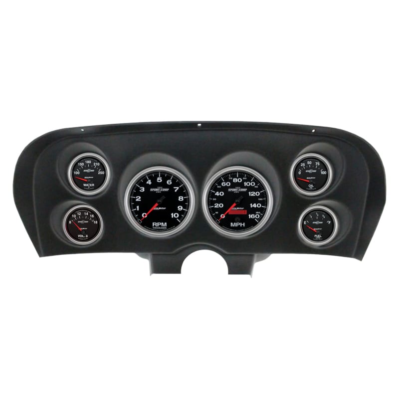 Autometer Sport-Comp II Direct Fit Dash Kit 69-70 Ford Mustang (2 x 5in. / 4 x 2-5/8in.)