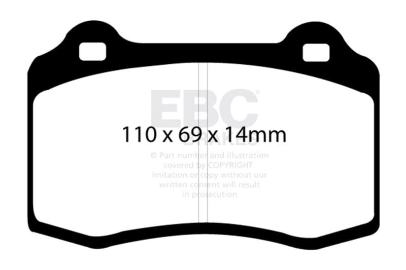 EBC Racing 92-00 Dodge Viper 8.0 RP-X Front Brake Pads thumbnail 3