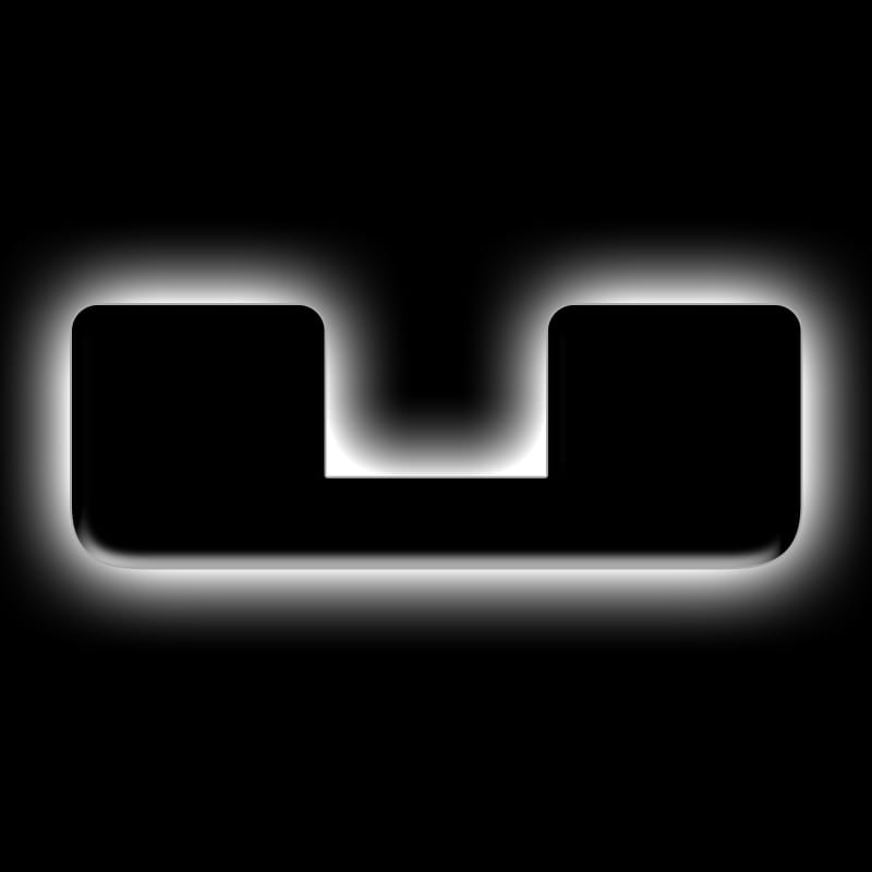 ORACLE Lighting Universal Illuminated LED Letter Badges - Matte Blk Surface Finish - U - 3141-U-001