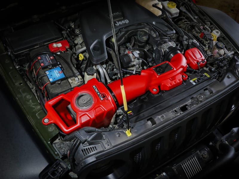 aFe Momentum GT Pro DRY S Cold Air Intake System 2018+ Jeep Wrangler (JL) V6 3.6L (Red Edition) thumbnail 4