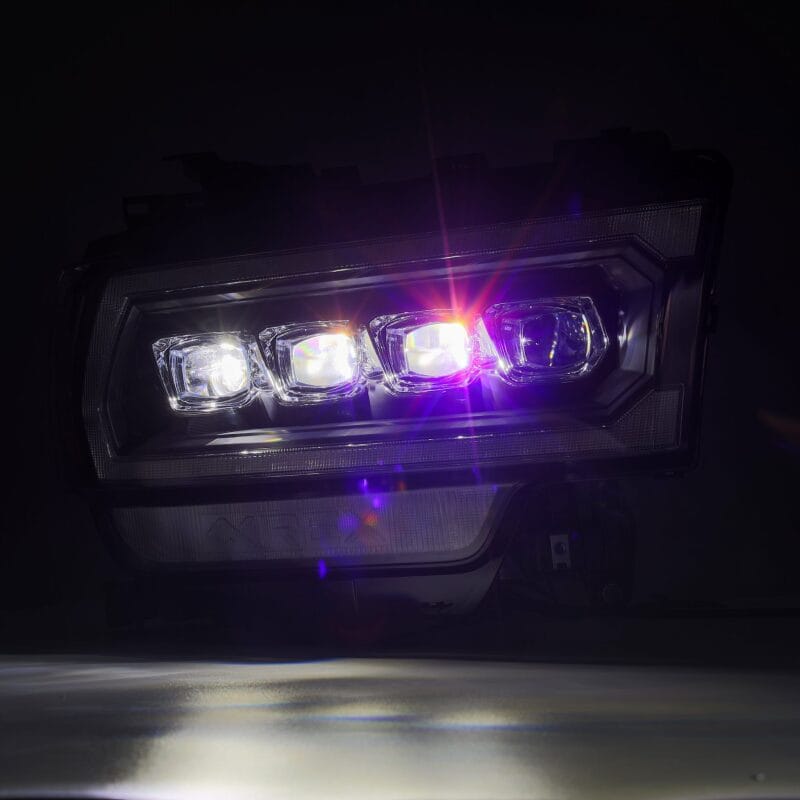 AlphaRex 19-21 Ram 2500 NOVA LED Proj Headlights Plank Style Black w/Activ Light/Seq Signal/DRL thumbnail 5