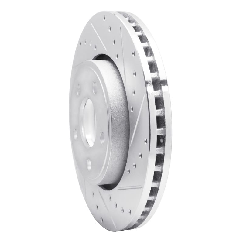 R1 11-22 Dodge Durango Front Right Drilled & Slotted Silver Brake Rotor thumbnail 2