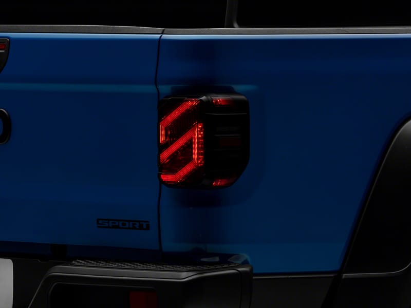 Raxiom 20-23 Jeep Gladiator JT Axial Series LED Tail Lights- Black Housing (Smoked Lens) - JG18584