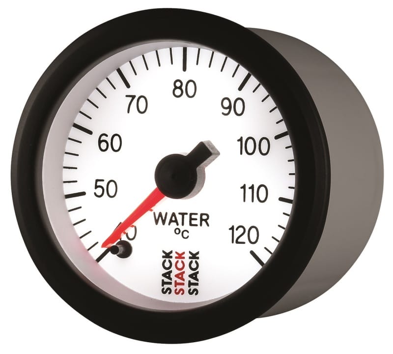 Autometer Stack 52mm 40-120 Deg C 1/8in NPTF Male Pro Stepper Motor Water Temp Gauge - White thumbnail 3