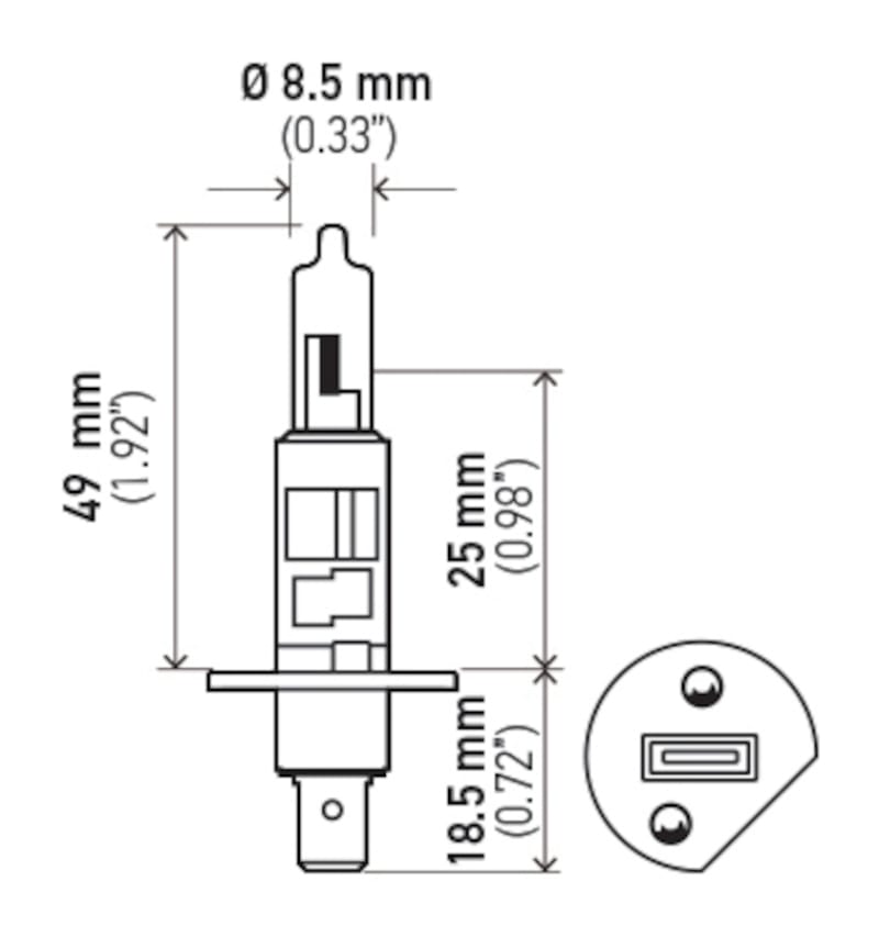 Hella Bulb H1 12V 55W P145S T25 +50 (2) thumbnail 2