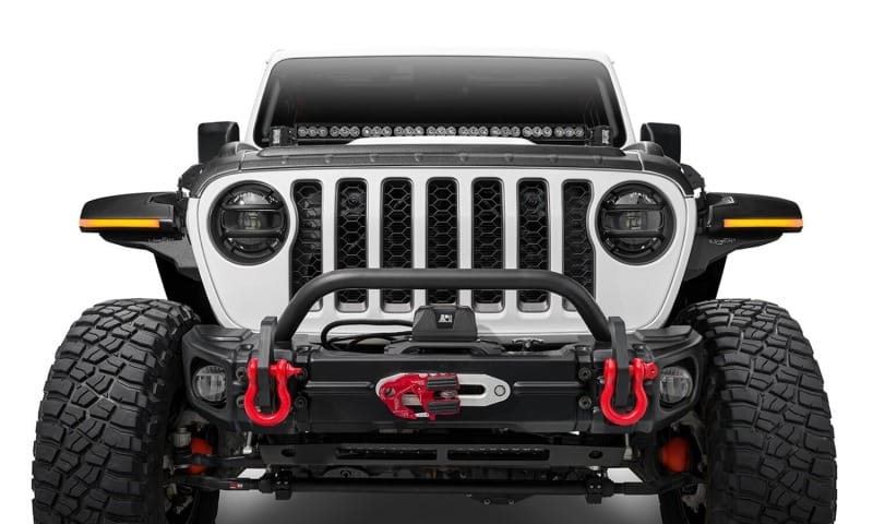 Bushwacker 18-22 Jeep Wrangler 2/4dr / 20-22 Jeep Gladiator Trail Armor Hood Armor (3pc) - Tex. Blk thumbnail 3