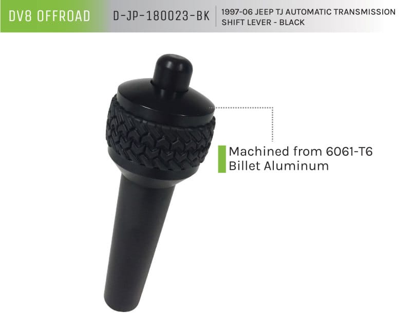 DV8 Offroad 1997-06 Jeep TJ Auto Shift Lever Black thumbnail 2