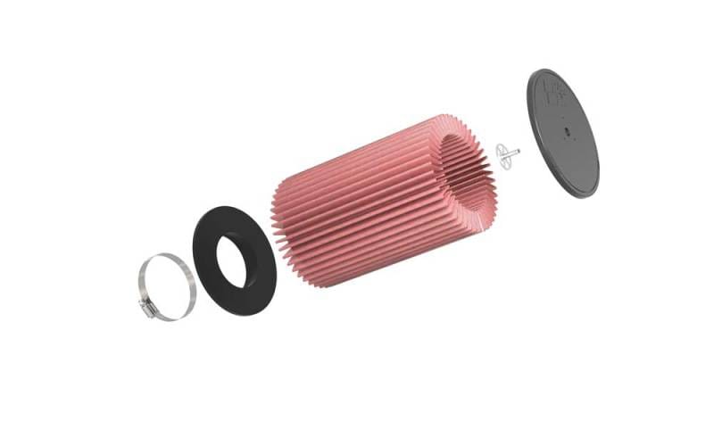 K&N Universal Clamp-On Air Filter 4-1/8in FLG 7-3/8in B 7in T W/STUD 11-1/2in H thumbnail 3