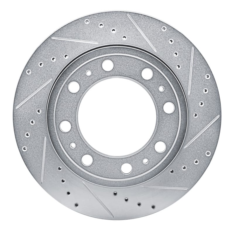 R1 19-25 Ram 3500 Rear Right Drilled & Slotted Silver Brake Rotor - 631-40122R