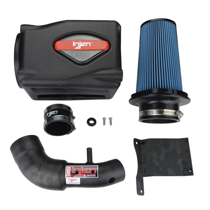 Injen 07-09 Wrangler 3.8L V6 w/ Box Wrinkle Black Power-Flow Air Intake System thumbnail 3