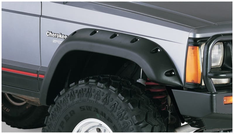 Bushwacker 84-01 Jeep Cherokee Cutout Style Flares 4pc Fits 4-Door Sport Utility Only - Black thumbnail 2