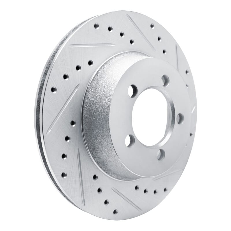 R1 1965-1972 Dodge Dart Front Right Drilled & Slotted Silver Brake Rotor thumbnail 2