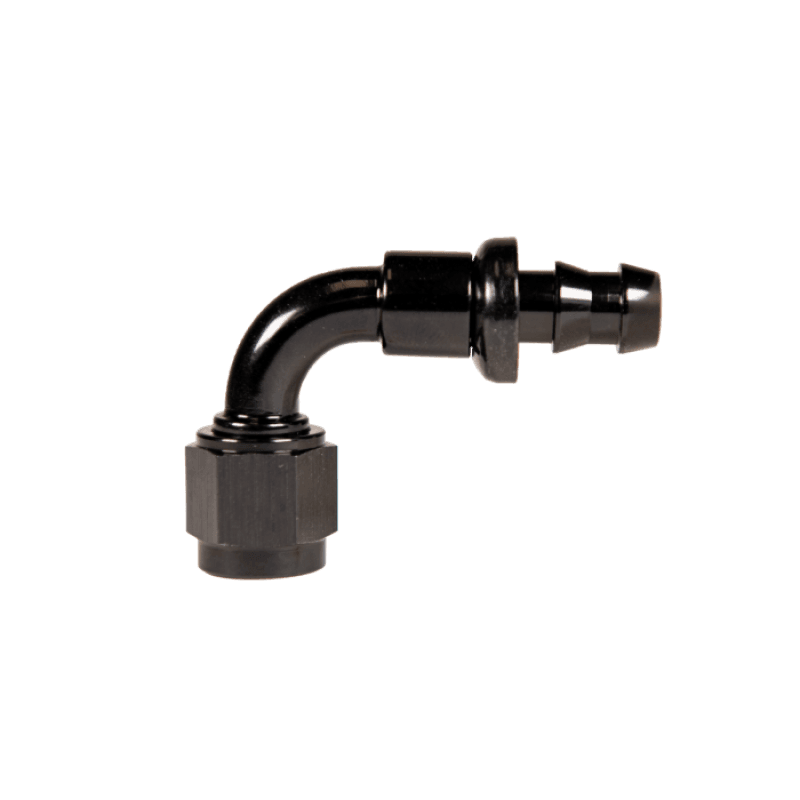 Fleece Performance Universal -10AN 90Deg to Hose Barb - Black thumbnail 2