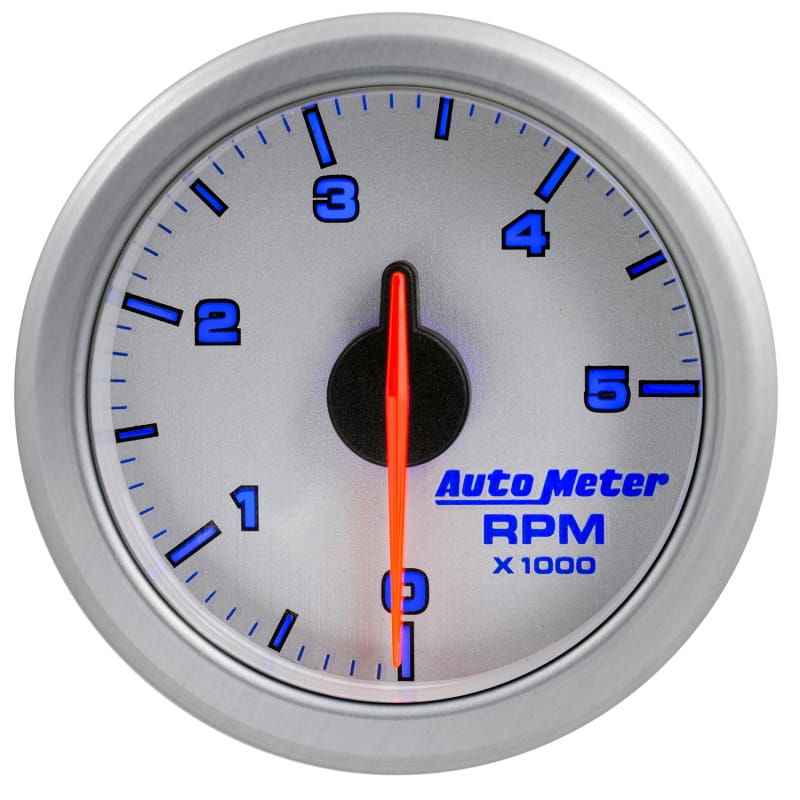 Autometer Airdrive 2-1/6in Tachometer Gauge 0-5K RPM - Silver thumbnail 2