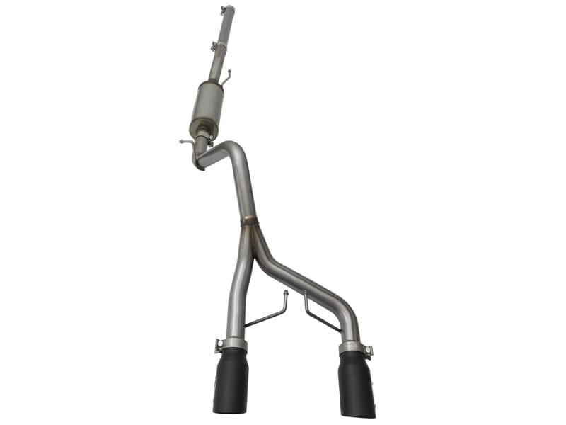 aFe Rebel Series CB 2.5in Dual Center Exit SS Exhaust w/ Black Tips 07-15 Jeep Wrangler 3.6L/3.8L V6 thumbnail 2