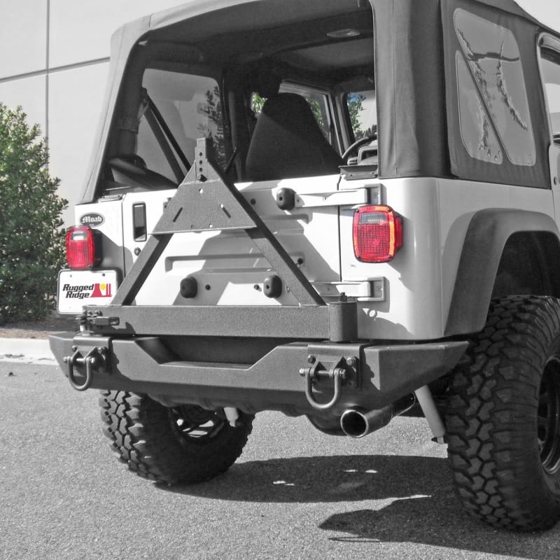 Rugged Ridge Tire Carrier XHD Rear Bumper 76-06 Jeep CJ / Jeep Wrangler thumbnail 2