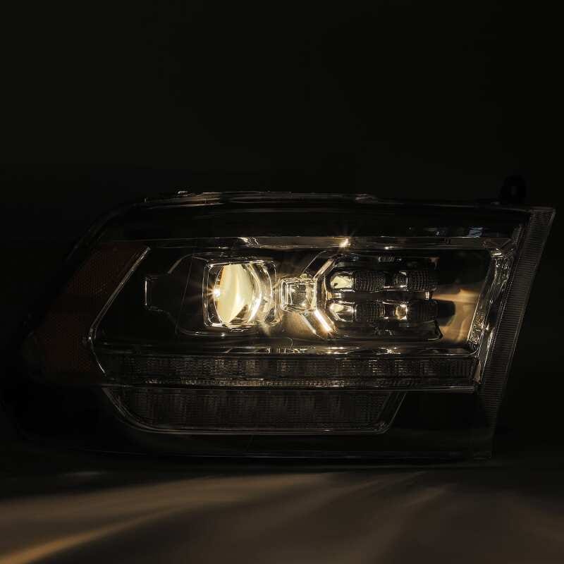 AlphaRex 09-18 Dodge Ram 1500HD PRO-Series Proj Headlight Plnk Style Blk w/Chrm Acc w/Seq Signal/DRL thumbnail 5