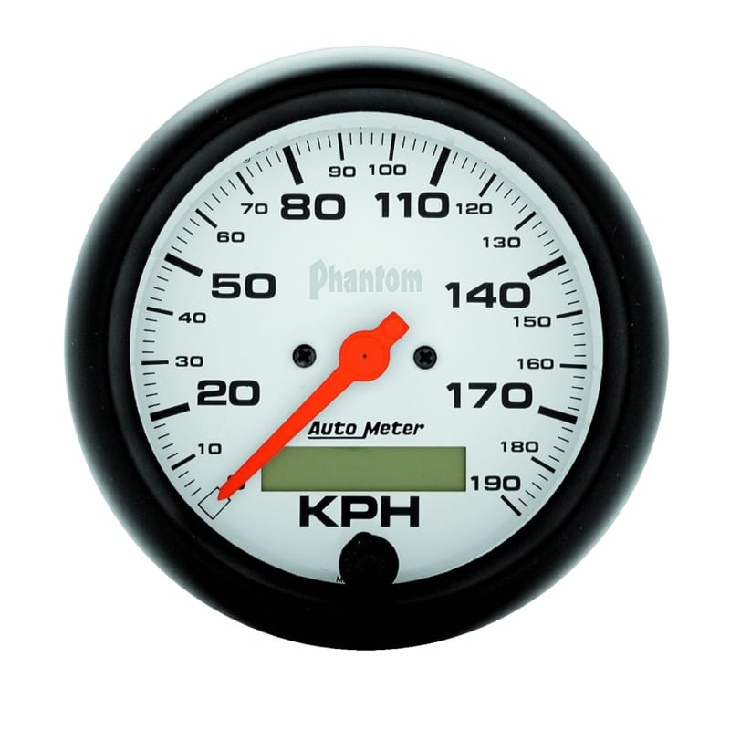 Autometer Phantom 3-3/8in 190 KM/H Speedometer Electric Program w/ LCD Odometer thumbnail 2