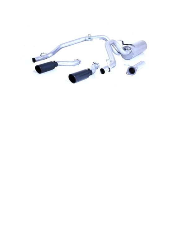 Gibson 25+ Dodge Ram 3.6L Crew Cab Short Bed Cat-Back Dual Sport Exhaust - Black Ceramic Tips