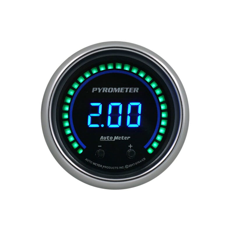 Autometer 52.4mm Black Two Channel 0-2000 Degree Pyrometer (EGT) Cobalt Elite Digital Gauge thumbnail 2