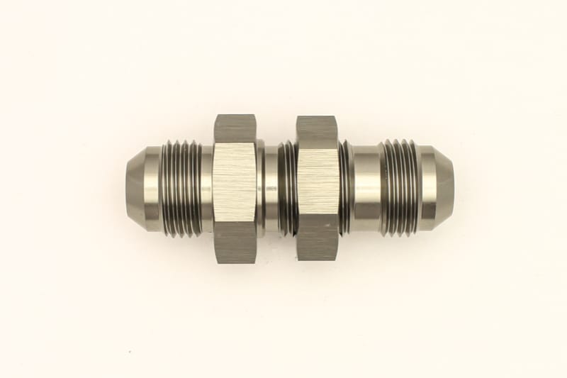 DeatschWerks 8AN Male Flare To 8AN Male Flare Bulkhead Adapter (Incl. Nut)