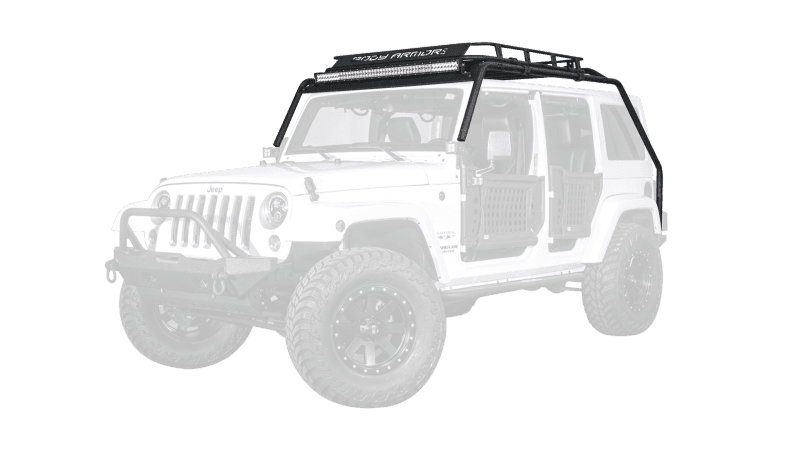 Body Armor 4x4 07-18 Jeep Wrangler JK Windshield Light Bar thumbnail 2