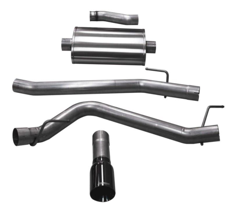Corsa 20-25 Jeep Gladiator JT 3.6L Single Side Exit Cat-Back Exhaust System w/ Single 4in Black Tip thumbnail 2