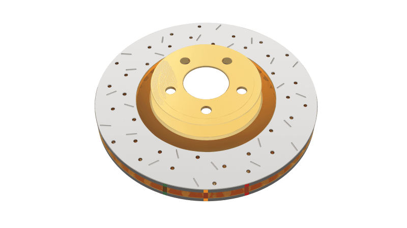 DBA 93-97 Jeep Grand Cherokee Rear 4000 Series Drilled & Slotted Rotor thumbnail 2