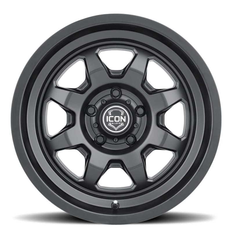ICON Nuevo 17 X 8.5 5 X 4.5 0mm Offset 4.75in BS Satin Black thumbnail 3