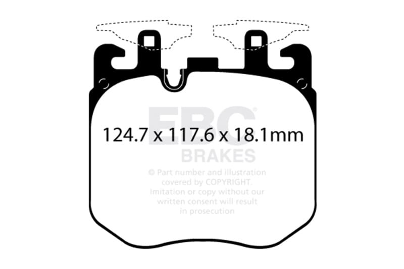 EBC Racing 2021+ BMW 430 Coupe w/M Sport Brakes (G20/G22) RP-X Race Front Brake Pads