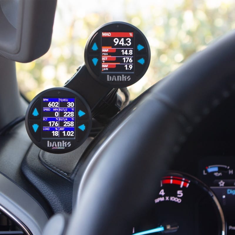 Banks Power Dual Gauge Pod Suction Mount For iDash 1.8 And 52mm Gauges thumbnail 3