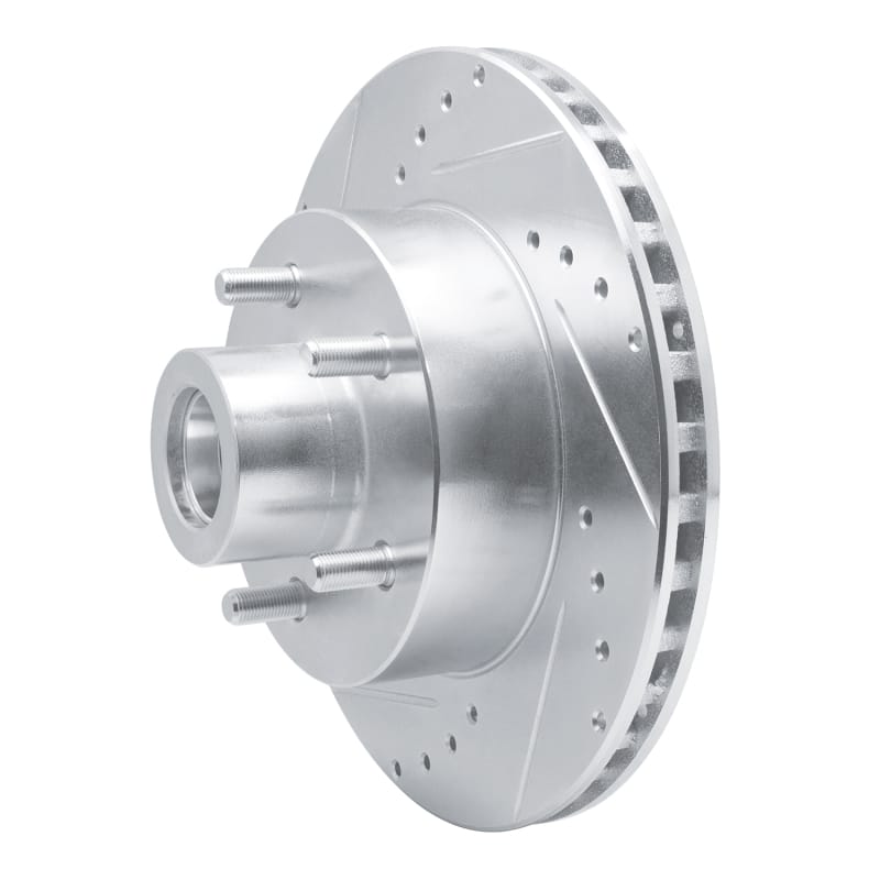 R1 87-90 Dodge DAKOTA RWD Front Left Drilled & Slotted Silver Brake Rotor thumbnail 2